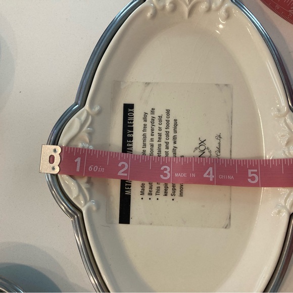 Set of 3 Metal Serveware by Lennox with Rooster Design - Picture 3 of 7